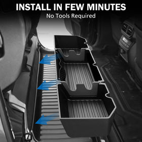 Abystar installed under Ridgeline rear seat showing secure fit benefit