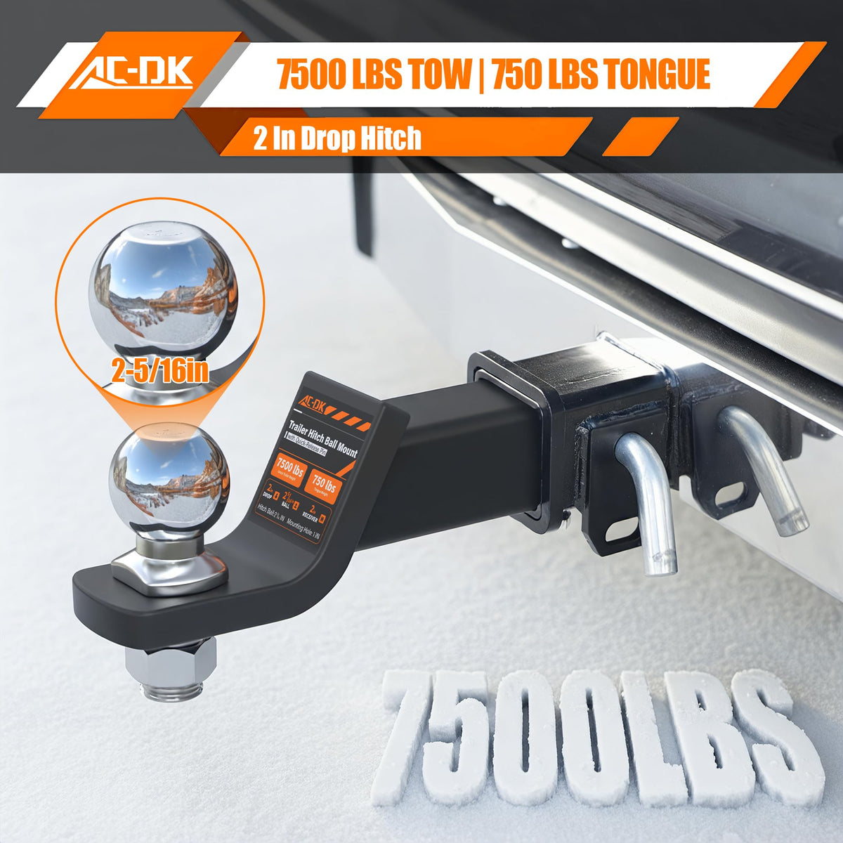 AC-DK shank detail showing 2x2 inch fit and precise receiver alignment