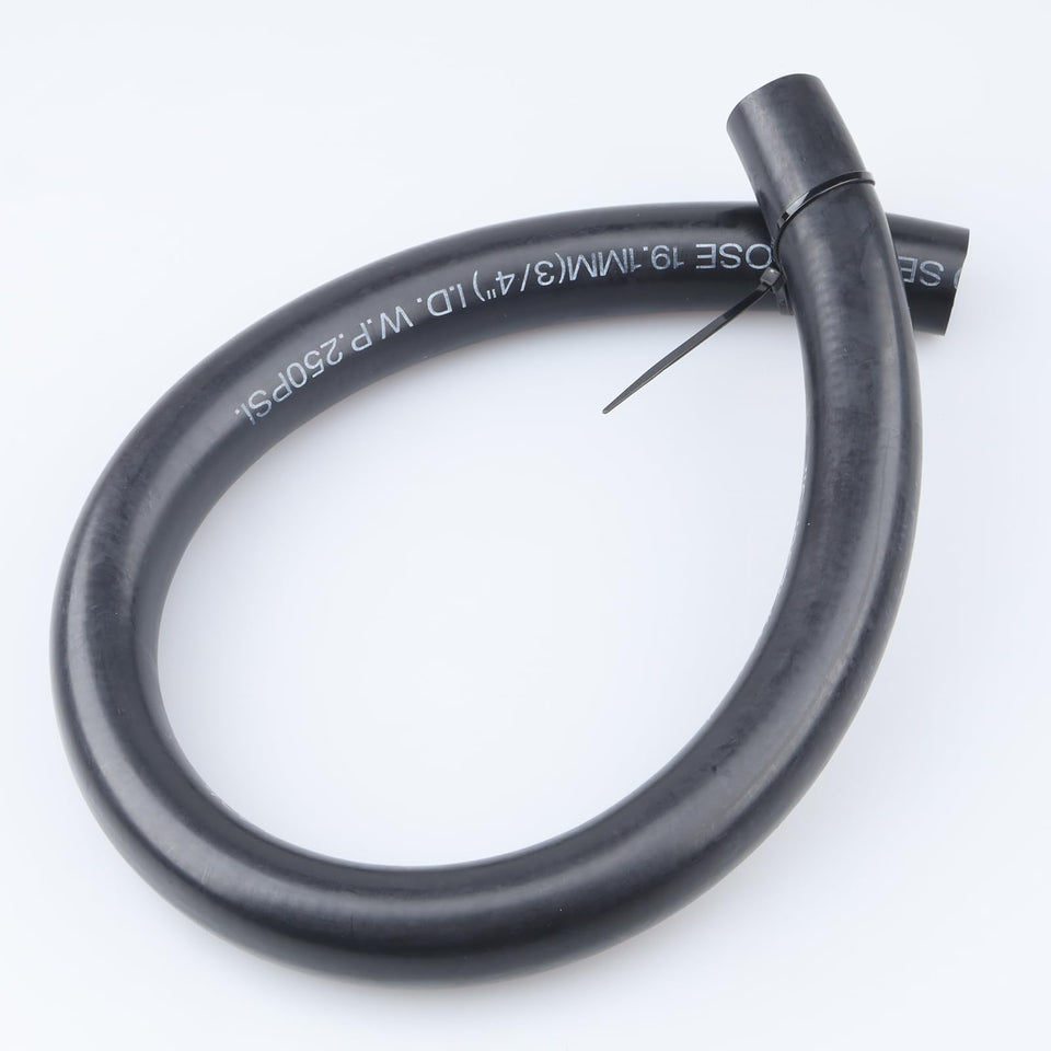 AC PERFORMANCE front view of the 3/4" ID push-on hose showing length and finish, aids selection