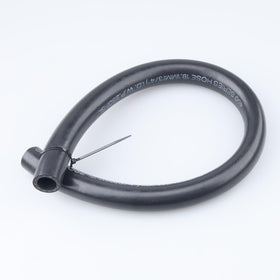 AC PERFORMANCE hose installed in an engine bay with push-on AN fitting, demonstrates compatibility