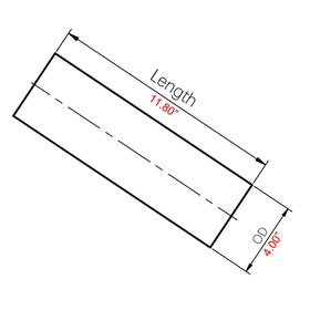 AC PERFORMANCE length shown with ruler illustrating accurate 11.8 inch sizing