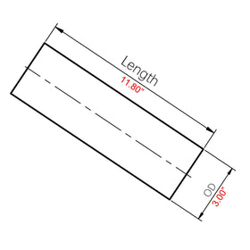 AC PERFORMANCE pipe on a workbench in garage showing easy fabrication advantage