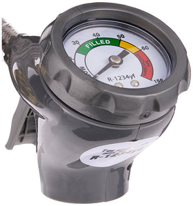 A/C Pro close-up of the oversized gauge dial for clear pressure readings