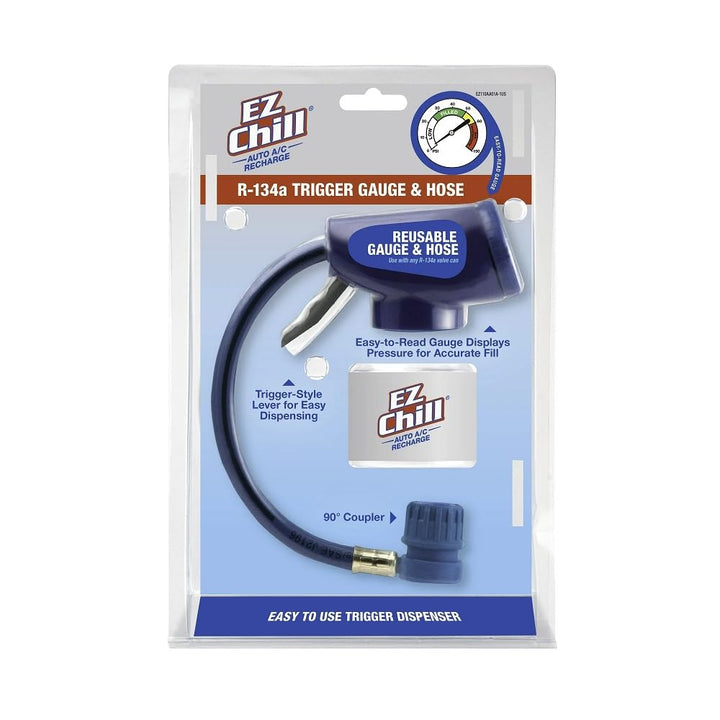 A/C Pro EZ Chill front gauge showing clear pressure reading for quick diagnostics