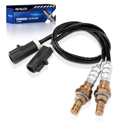 ACAUTO front packaging showing 2-pack O2 sensors and vehicle compatibility benefits