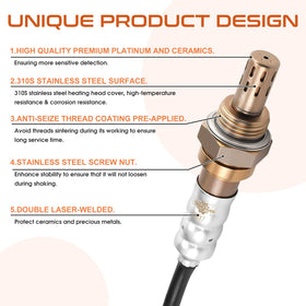 ACAUTO sensor internal heater detail for faster warm-up and accurate readings