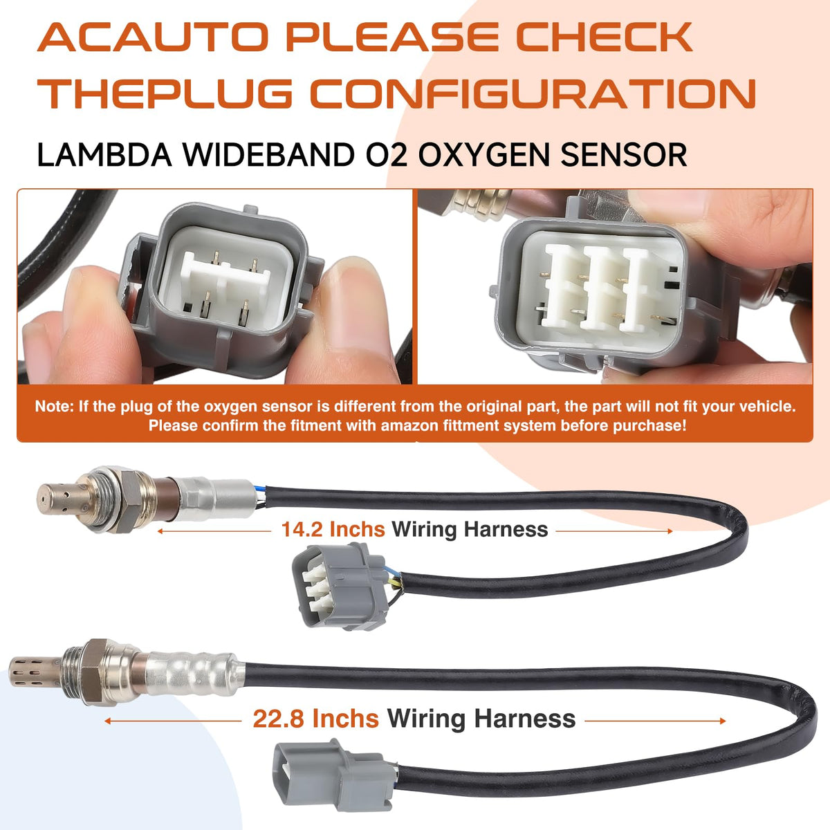 ACAUTO upstream sensor close-up showing heater and robust construction