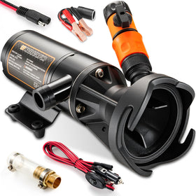 ACCUCRAFT front view of macerator pump kit showing compact housing and connectors for quick setup benefit