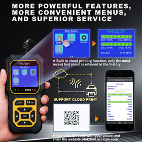 Acclope BT60 PRO QR cloud report visible on phone for easy record sharing