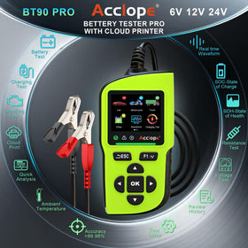 Acclope BT90 PRO secure clamps and cables improving contact reliability during tests