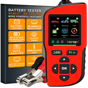 Acclope BT90 PRO front display showing test results and cloud QR for fast sharing