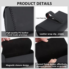 Accmor magnetic flap open showing one-hand access convenience