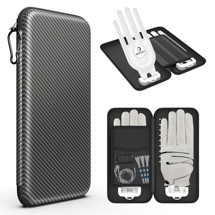ACCTOLF front view of glove case showing compact protection and easy access