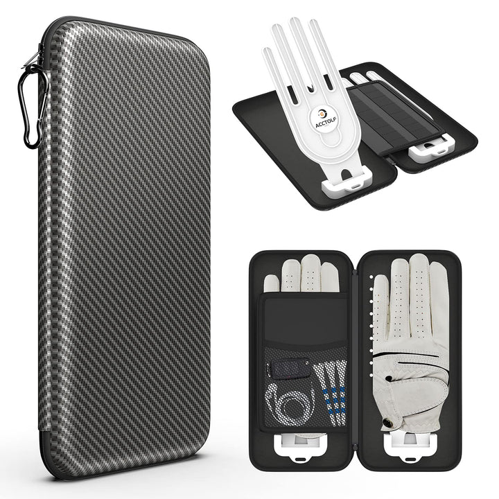 ACCTOLF front view of glove case showing compact protection and easy access