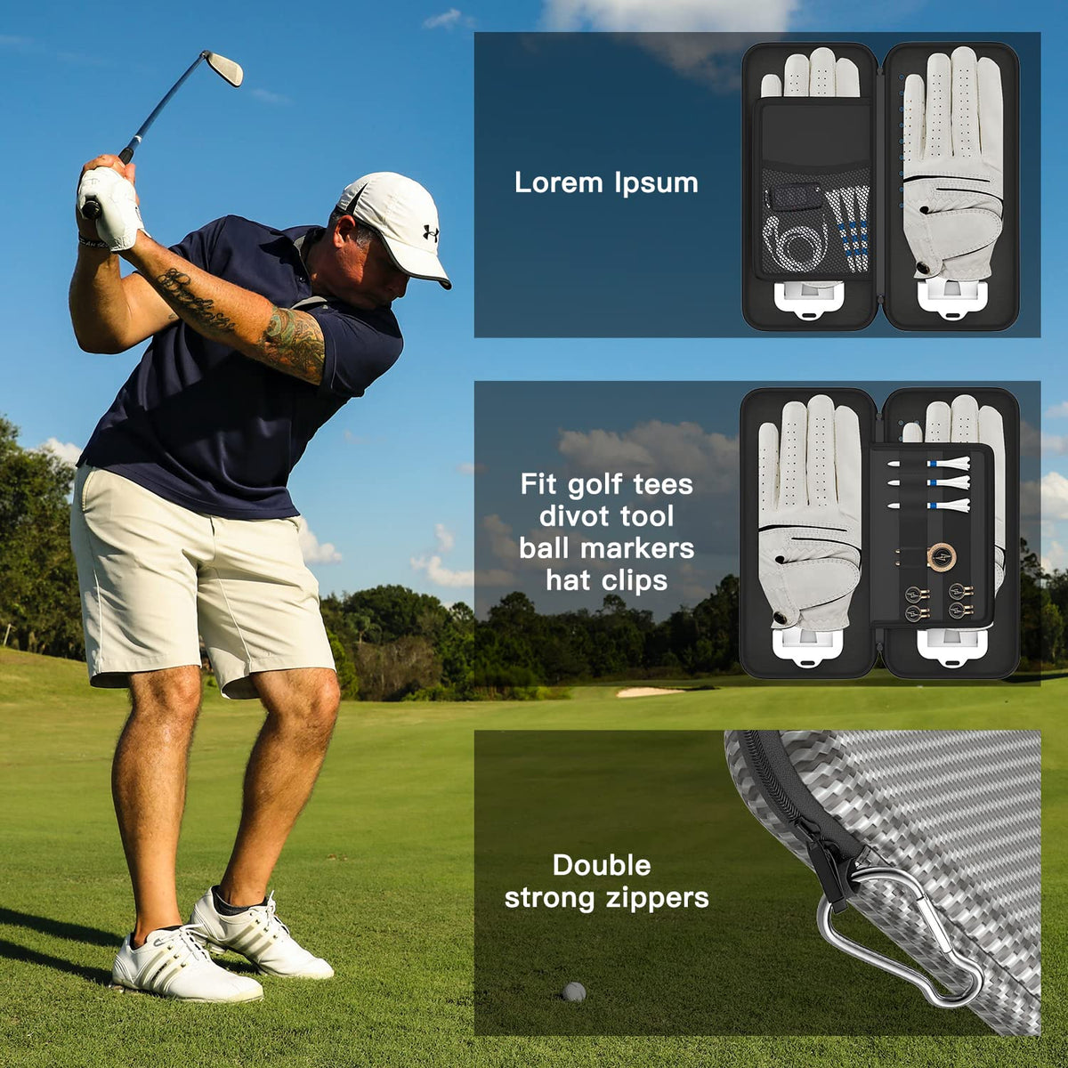 ACCTOLF textured material close-up highlighting durable, wipe-clean surface