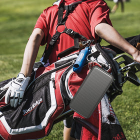 ACCTOLF glove case opened with double zipper for quick glove retrieval
