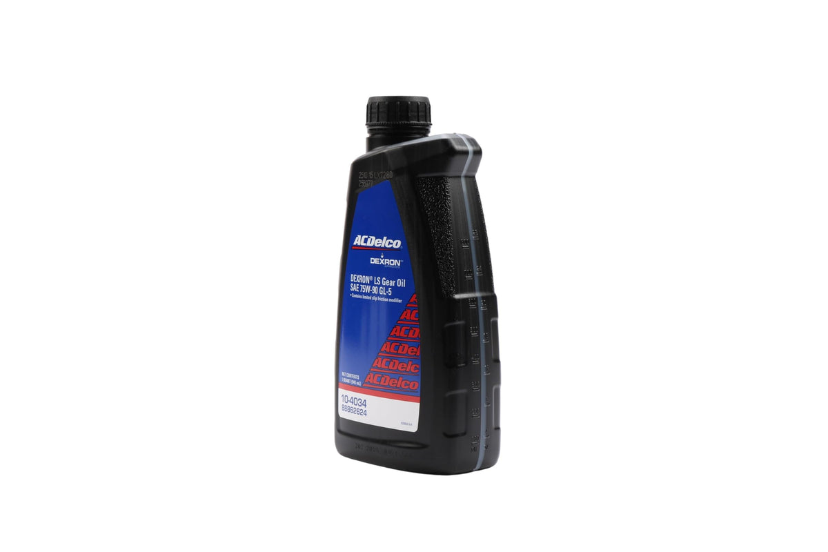 ACDelco 75W-90 bottle close-up highlighting texture and cap for easy pouring control