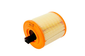ACDelco front view of air filter showing pleated media and secure fit benefit