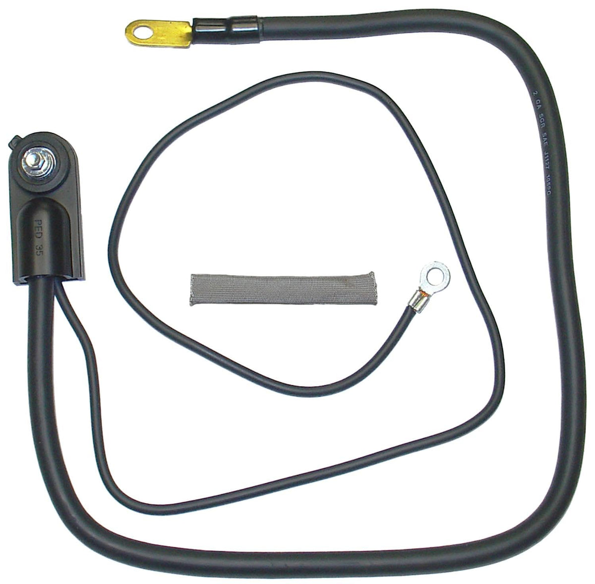ACDelco Gold battery negative cable front view showing full length and insulation durability