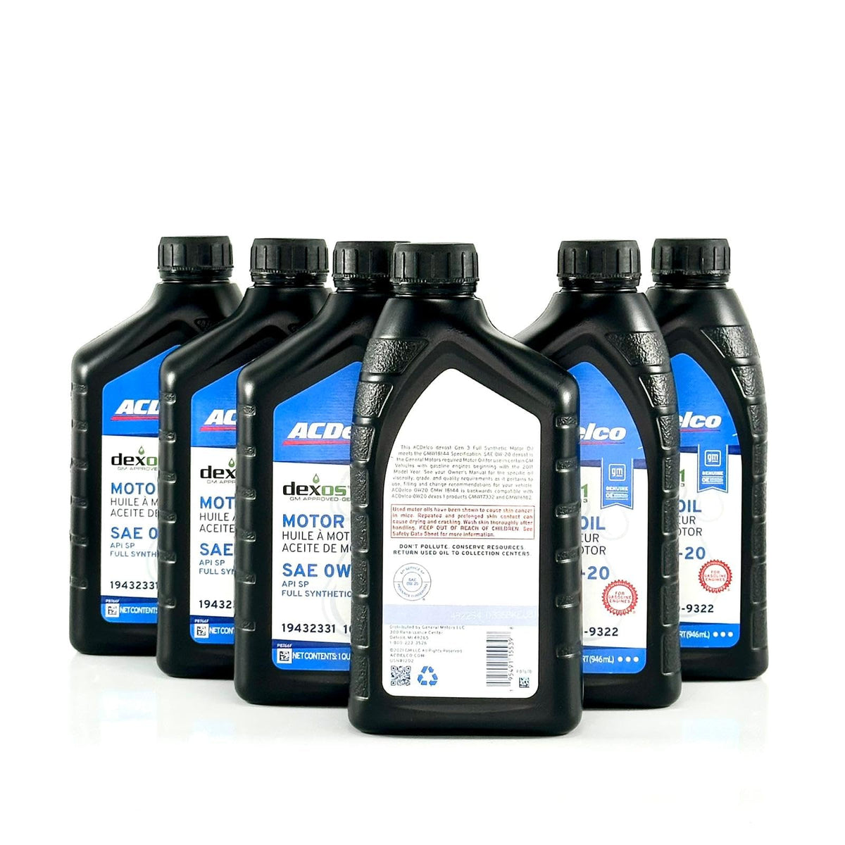ACDelco six-quart case staged to show convenient multi-bottle supply for maintenance