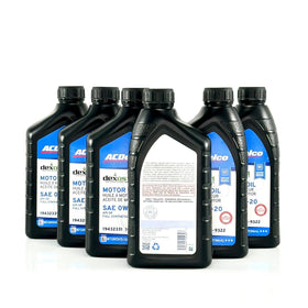 ACDelco six-quart case staged to show convenient multi-bottle supply for maintenance