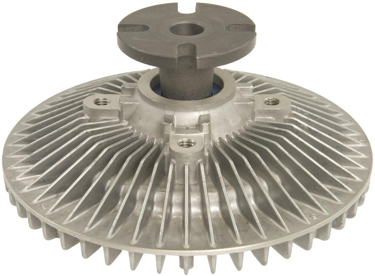 ACDelco front view of engine cooling fan clutch showing durable build and reliable cooling
