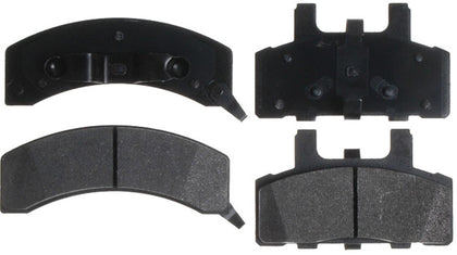 ACDelco front brake pad set packaging showing parts and hardware, reliable fit and value