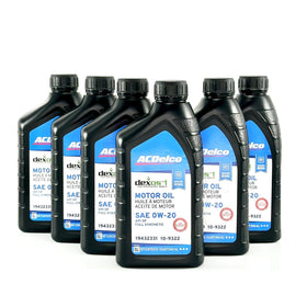 ACDelco front label showing 0W-20 and dexos1 benefits for correct selection