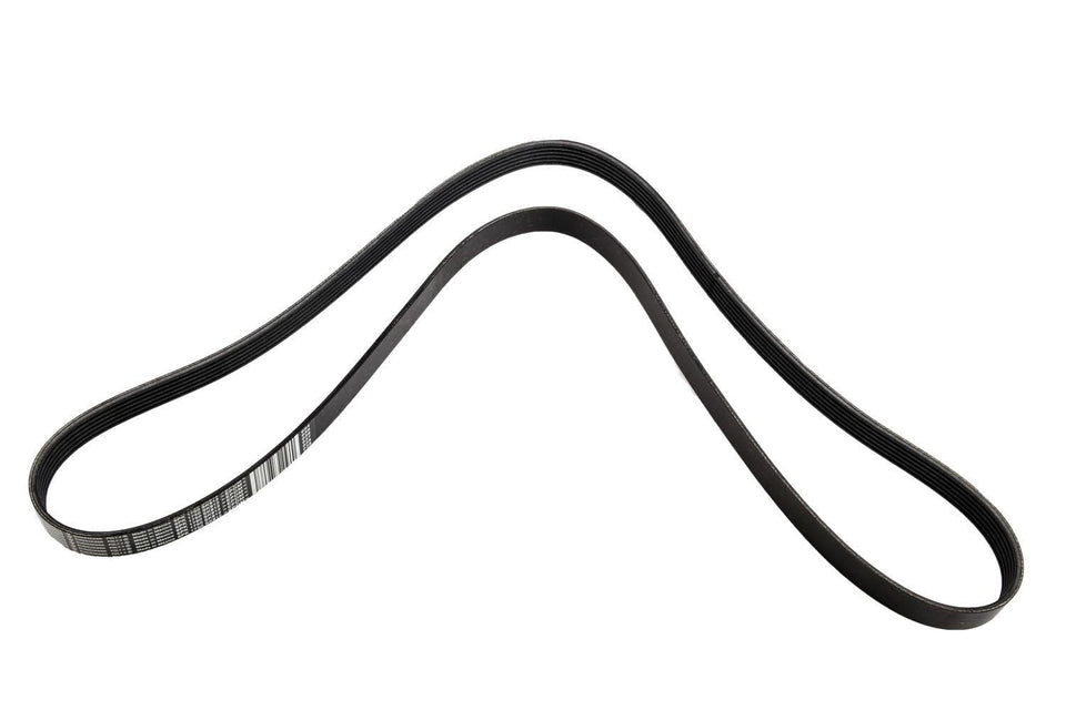 ACDelco serpentine belt front view showing packaging and part number for exact fit