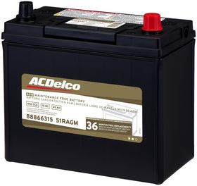 ACDelco Gold warranty label close-up showing the 36-month protection