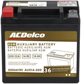 ACDelco Gold front view showing sealed AGM case and durable construction benefit