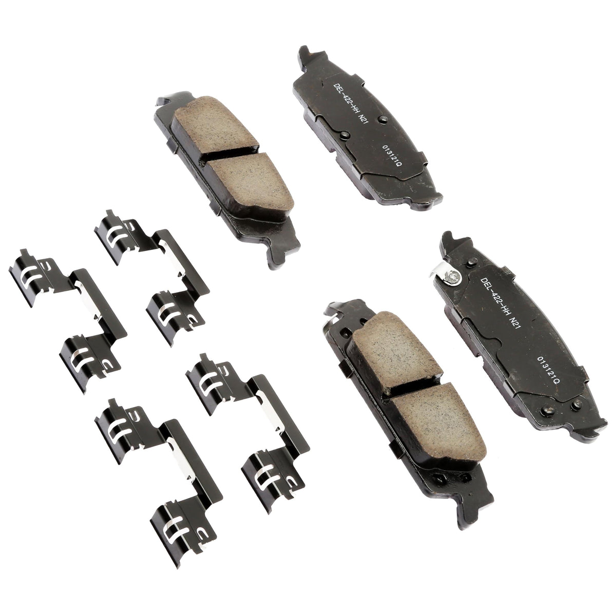 ACDelco ceramic rear brake pad kit front view showing ready-to-install quality and quiet performance
