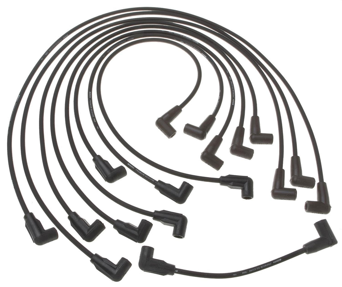 ACDelco Gold front packaging showing complete spark plug wire set and fitment details for quick selection