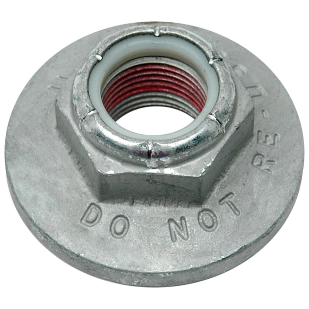ACDelco Gold front rotor nut front view showing precise threads and durable finish for reliable fastening