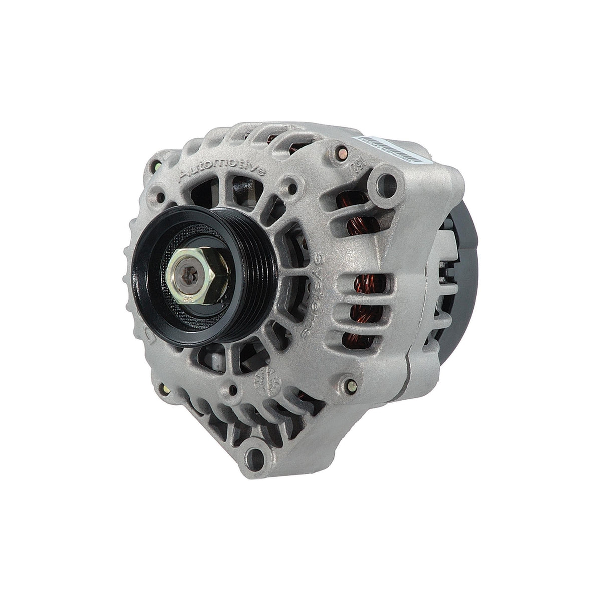 ACDelco Gold front view alternator showing clean new casing and terminals for reliable replacement