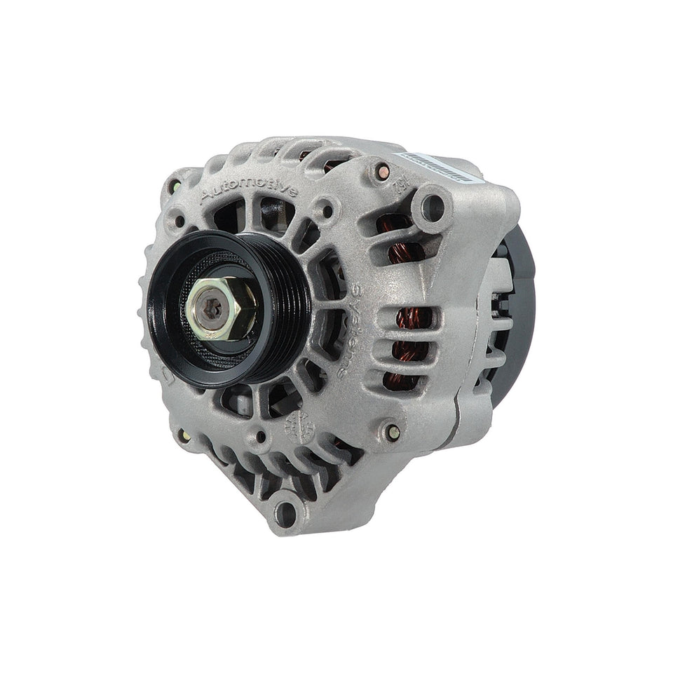 ACDelco Gold front view alternator showing clean new casing and terminals for reliable replacement