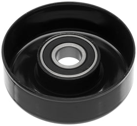 ACDelco Gold idler pulley close-up of bearing and surface to illustrate smooth rotation benefit
