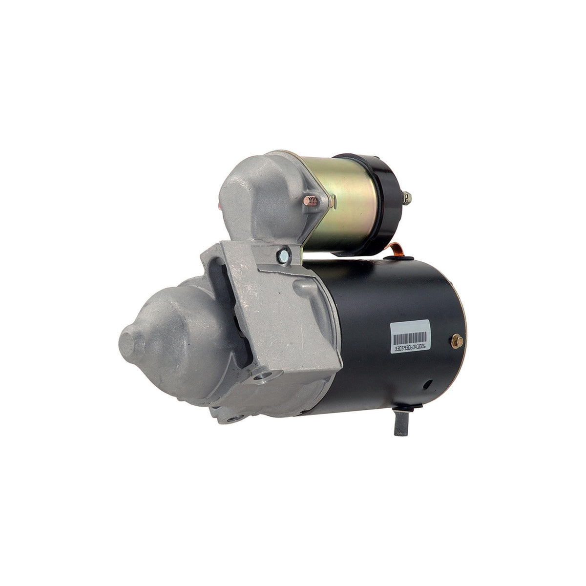 ACDelco gold starter front view showing housing and terminals for reliable fit
