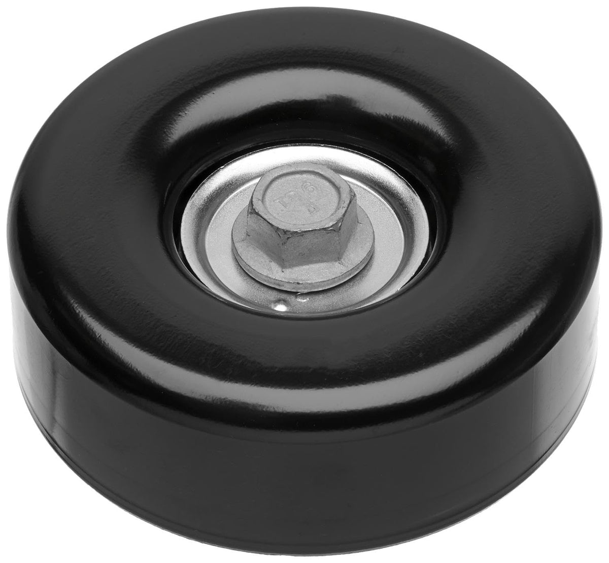 ACDelco idler pulley front view with bolt showing fit and easy installation