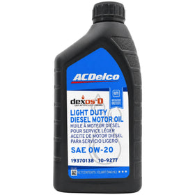 ACDelco oil quart close-up highlighting dexosD label and protection