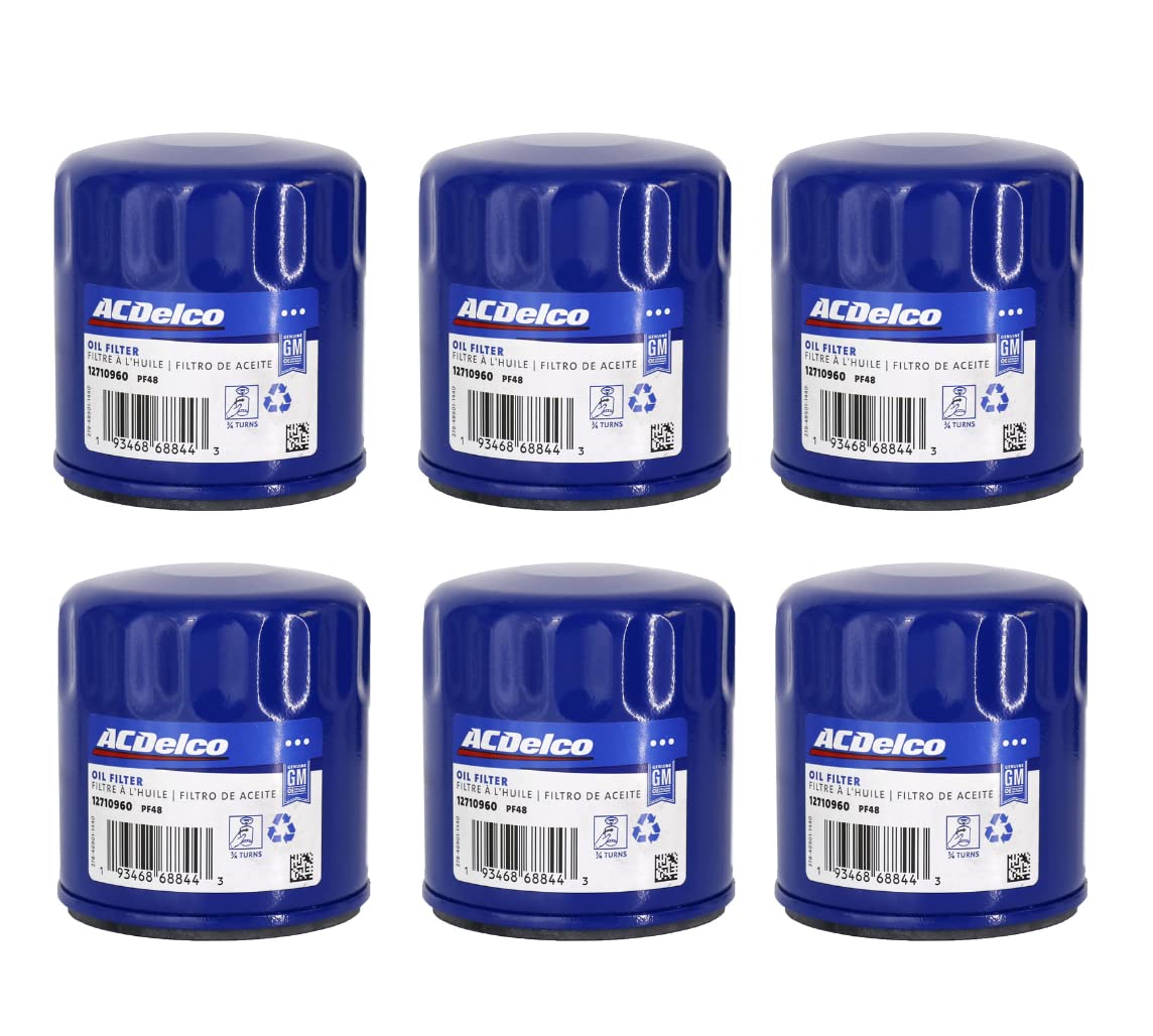 ACDelco PF48 six-pack front view showing packaging and label for dependable fit