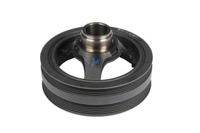 ACDelco harmonic balancer close-up of pulley surface and keyway illustrating durable finish and fit