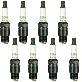 ACDelco R44T pack of eight showing box and plugs, reliable replacement benefit
