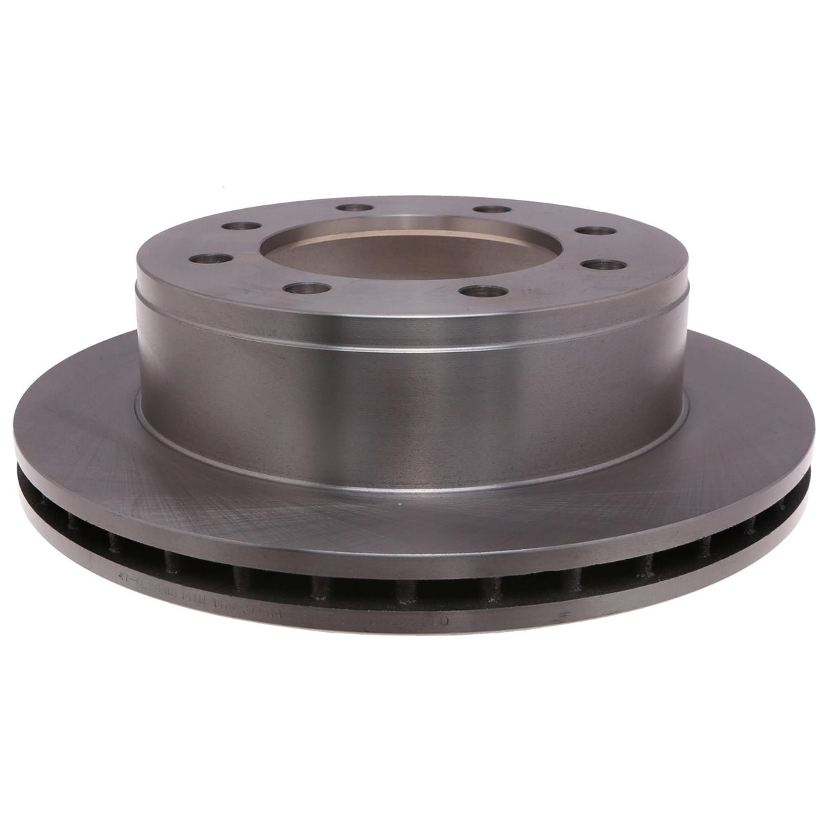 ACDelco rear rotor front face showing smooth finish and even braking benefit