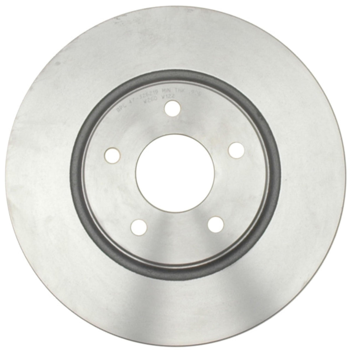 ACDelco rotor front face close-up highlighting smooth non-directional finish for reduced noise
