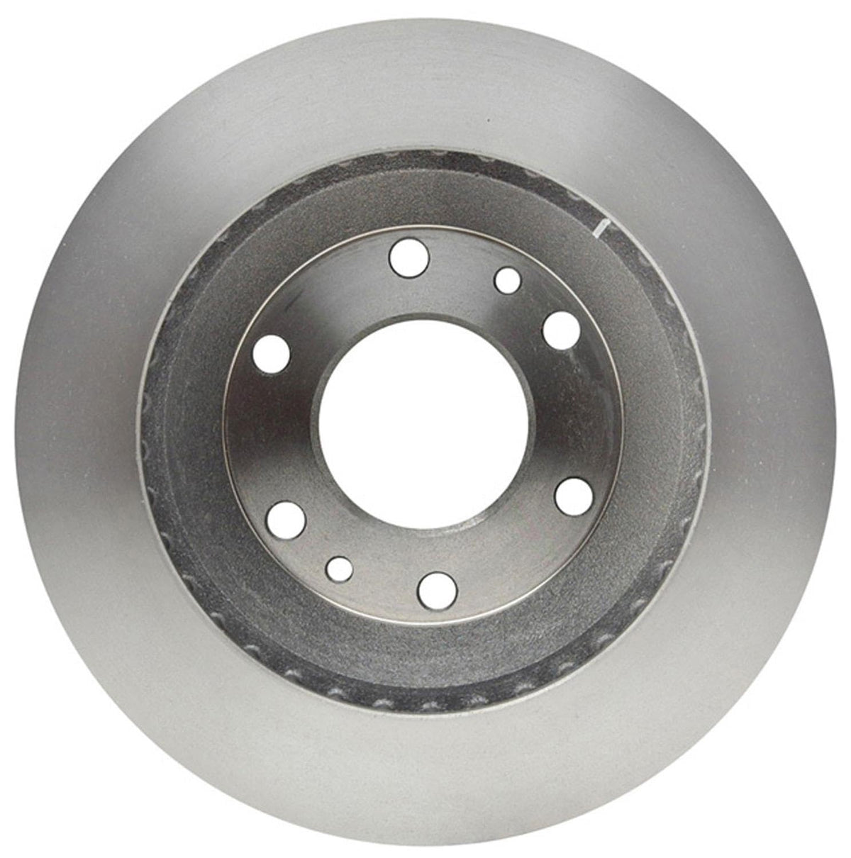 ACDelco rotor beside caliper for scale and dimensions to confirm fit and ease of installation