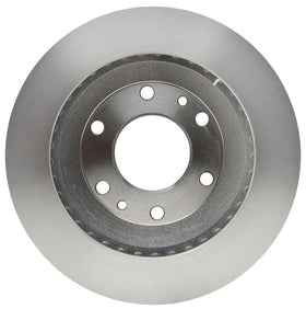 ACDelco rotor beside caliper for scale and dimensions to confirm fit and ease of installation