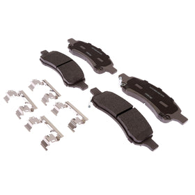 ACDelco Silver front brake pad set packaging showing brand and part number, improves maintenance confidence