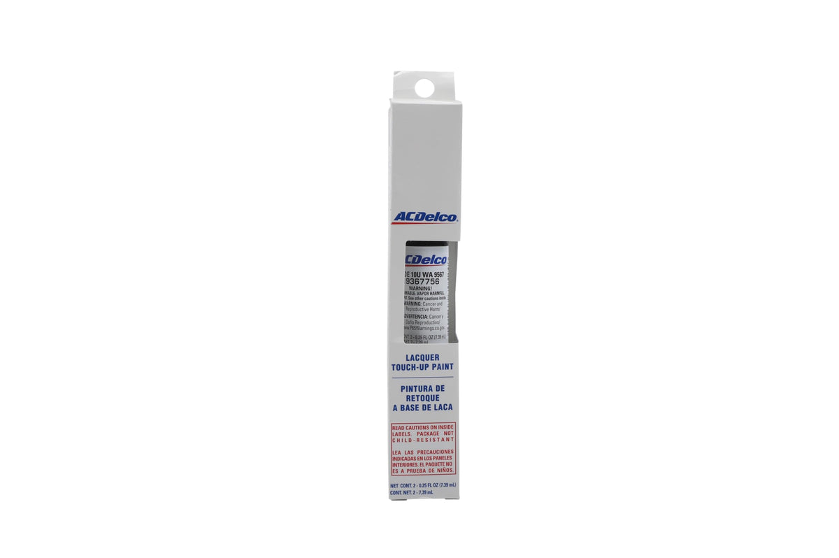 ACDelco touch-up pen front packaging showing Arctic White benefit