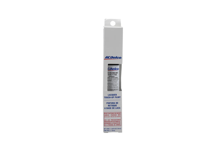 ACDelco touch-up pen front packaging showing Arctic White benefit